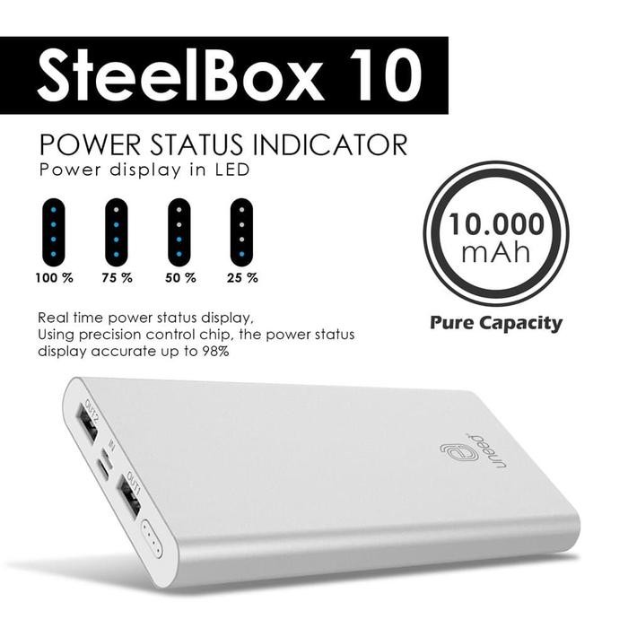 hyjk- Uneed Steelbox 10 Uneed Powerbank 10000Mah Polymer Battery Upb213