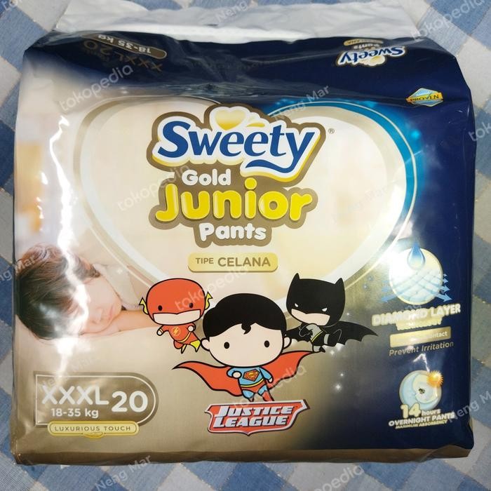 l1wc- Sweety Gold Junior Pants Xxxl 20 Pempers Popok Celana Anak Bayi Xxxl20