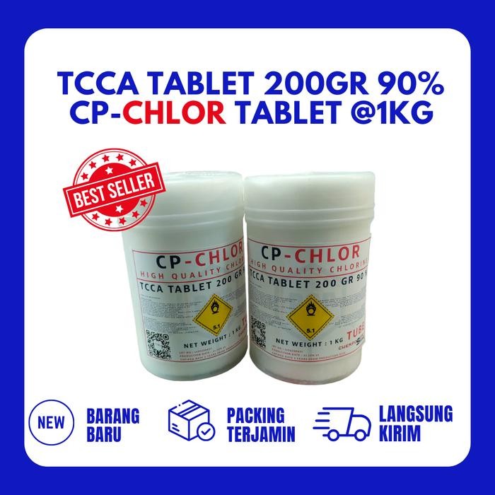 BERKUALITAS Kaporit tablet / tcca tablet 90% 200gr