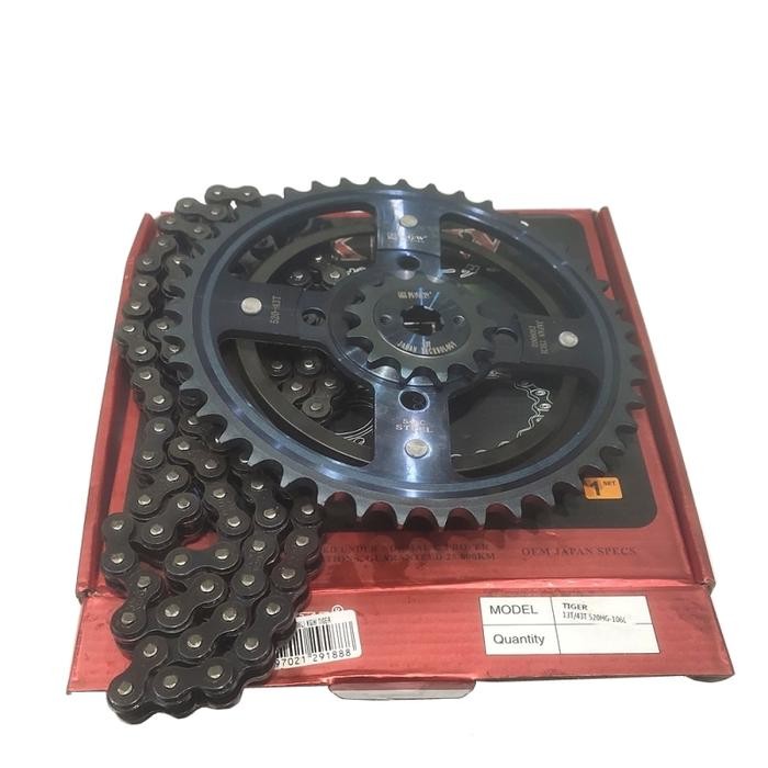 GEAR GIR SET GEAR GIR PAKET BAJA 13/43T(520HG-106L) KGW TIGER