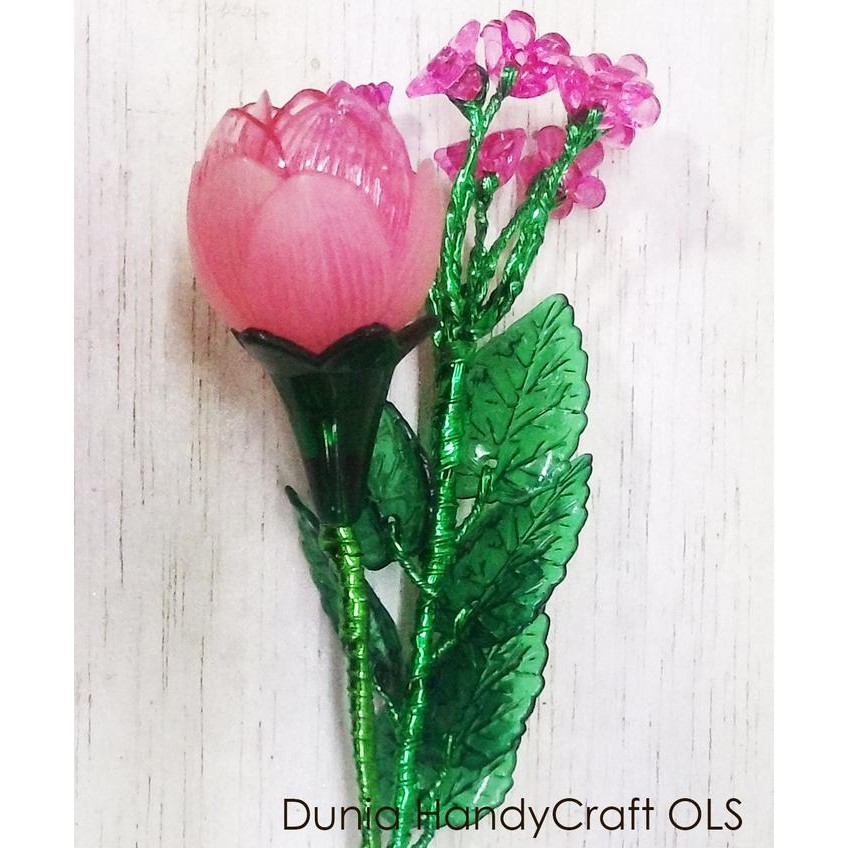 Bunga Mawar Mote Handmade