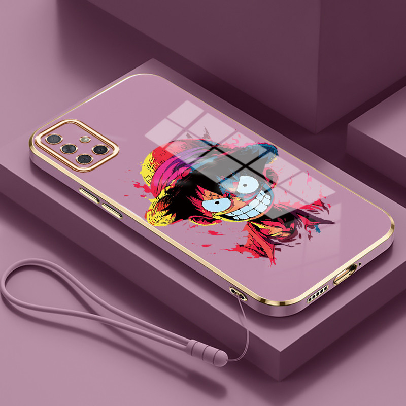 Casing Untuk Samsung Galaxy A71 Case Casing HP Softcase Tali gantungan berlapis silikon mewah Kasing