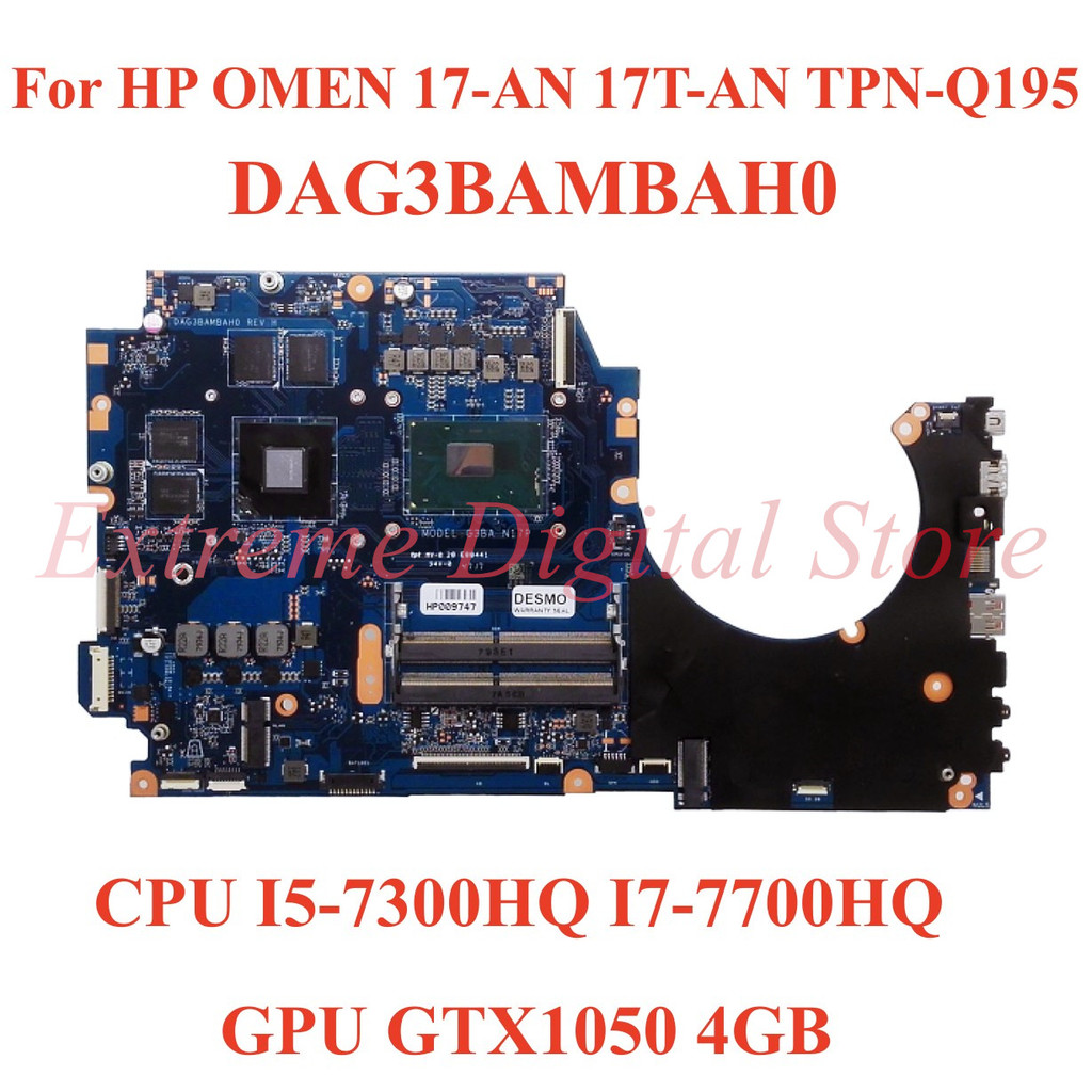 Casing Laptop For HP OMEN 17-AN 17T-AN TPN-Q195 Laptop motherboard DAG3BAMBAH0 with CPU I5-7300HQ I7