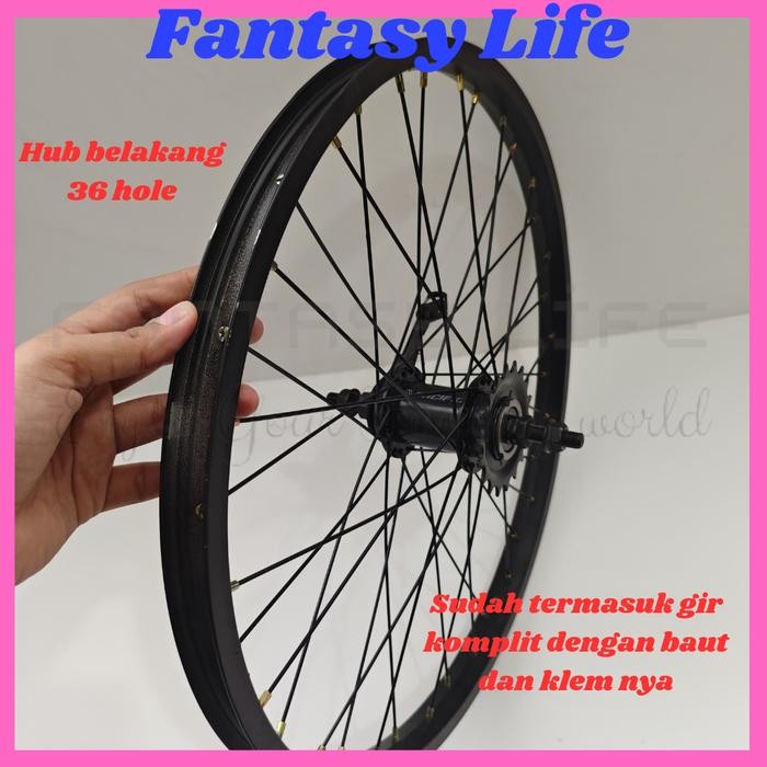 FANTASY PELEK BELAKANG SAJA TORPEDO REM KAKI RIMS ALLOY HUB PACIFIC SEPEDA BMX UKURAN 20 MURNI