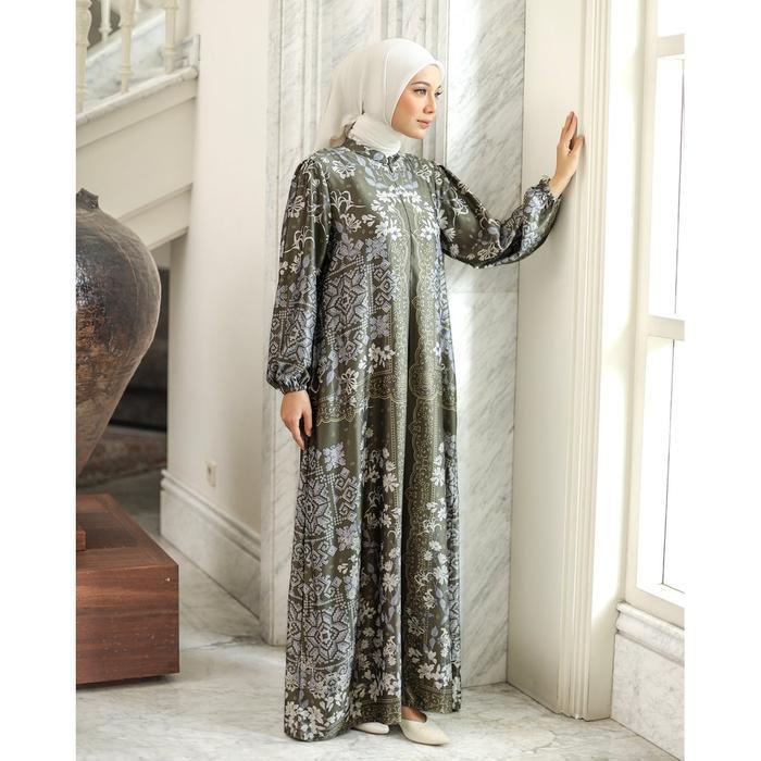 Geulis.id ZENITH DRESS / DRESS WANITA / SARIMBIT KELUARGA (4 warna) - MOSS, XS