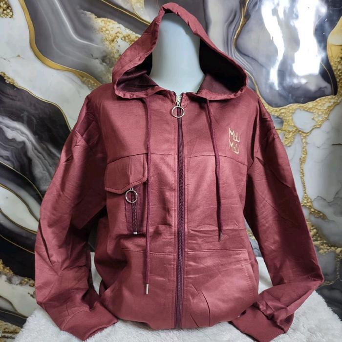 TERJAMIN hoodie jaket premium wanita suede standar