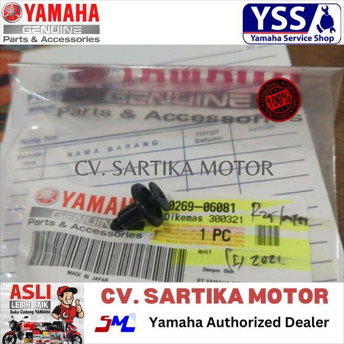 RIVET BODY BELAKANG R25 R 25 MT25 FAIRING R 25 ORI (1PC) 90269-06081 OK.