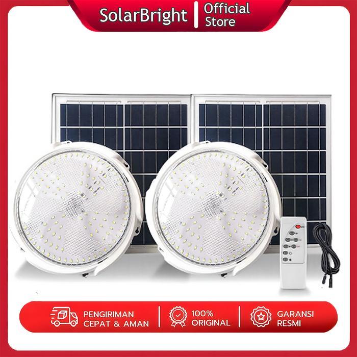 Solarbright Lampu Tenaga Surya 1000W Pro Max Lampulangit Surya Lampu Plafon Emergency Tahan 24 Jam