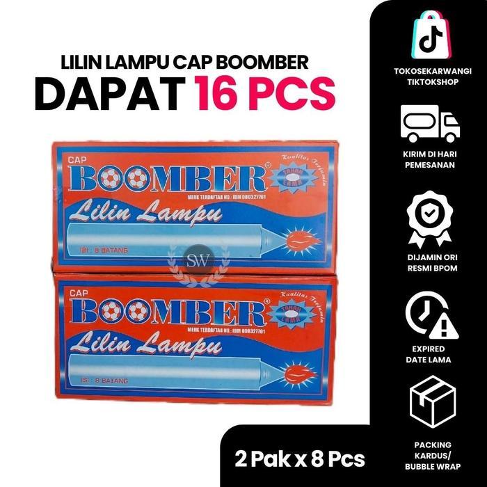 16 pcs Lilin lampu Cap Boomber (2 PAK) - Lilin Batang