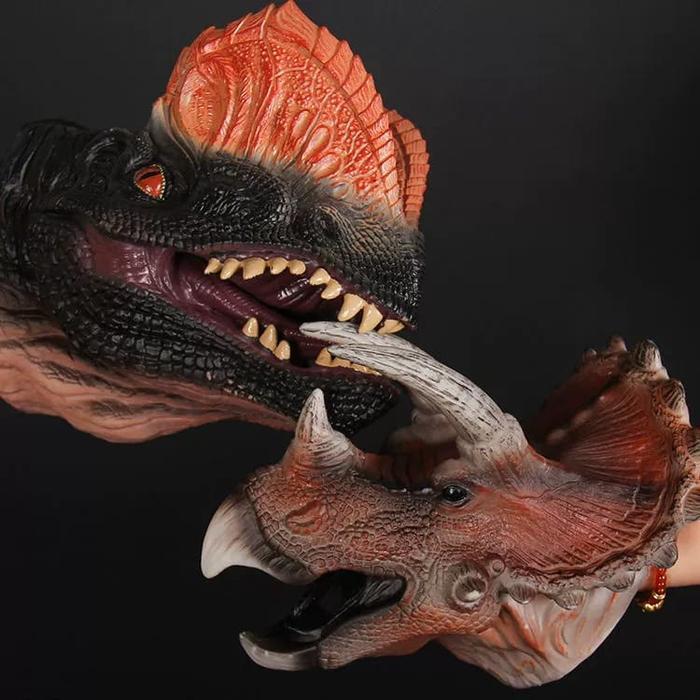 COD New Canna Hand Puppet Dinosaurs Head Edition Dino Dionosaurus Mainan Anak
