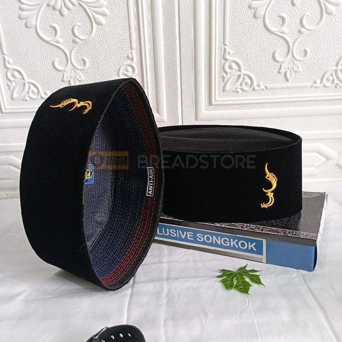 Peci Songkok Kopiah Hitam Pria Logo Kujang Peci Pria Model Terbaru Pasti Promo