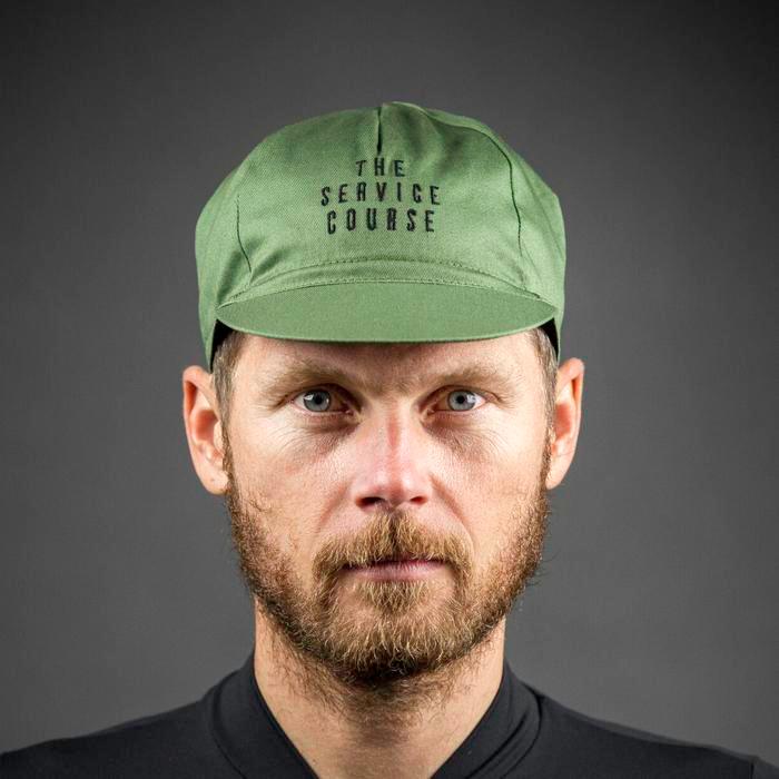 The Service Course Cycling Cap Black Navy Green
