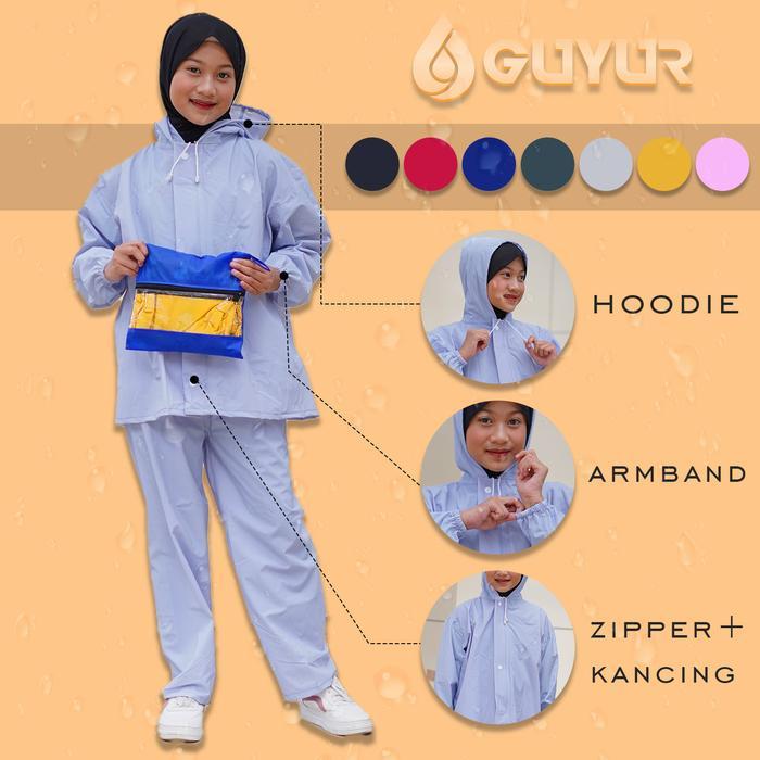 jas hujan anak laki laki dan perempun original guyur