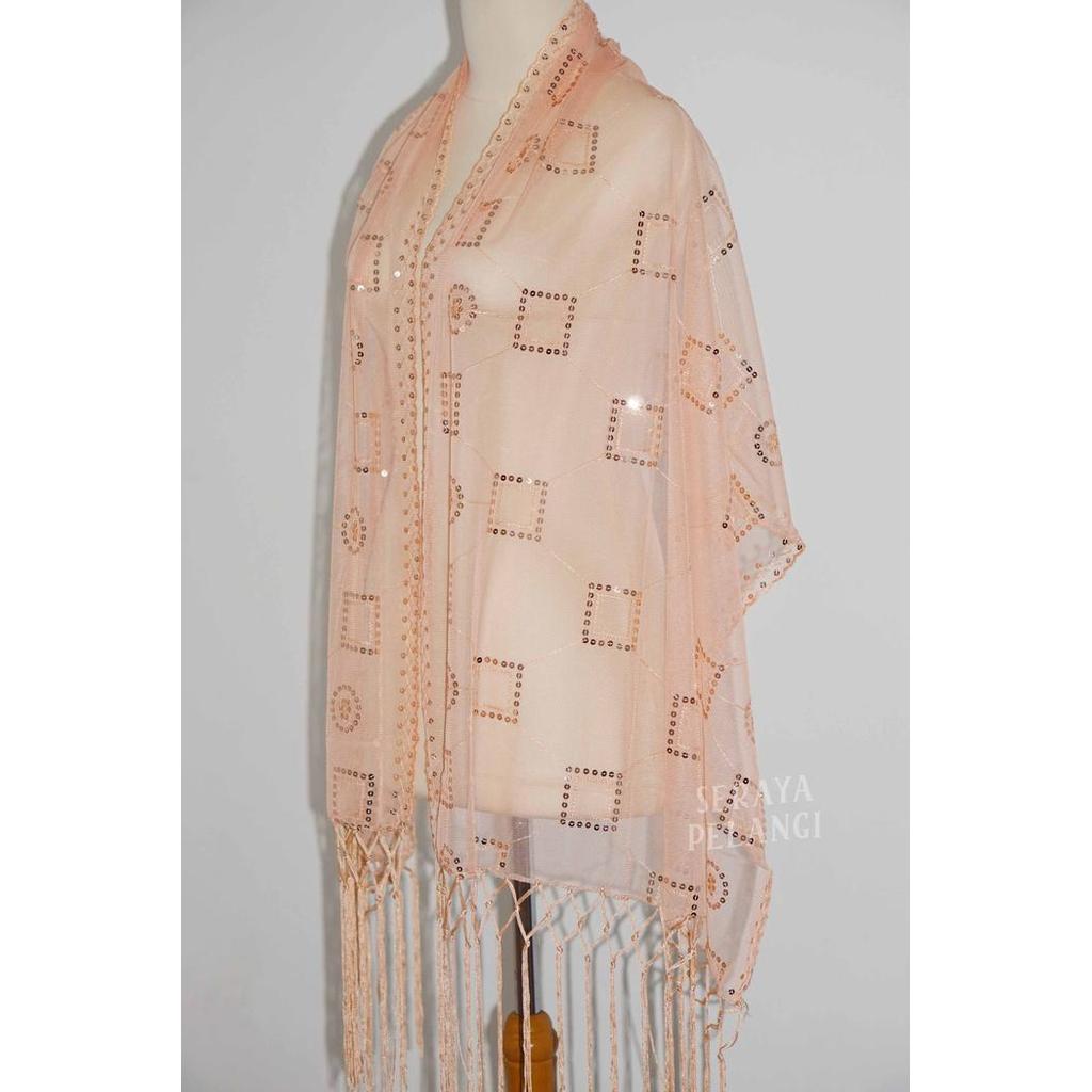 Selendang Payet Motif Scarf Syal Shawl Pashmina Pasmina Souvenir Terlaris