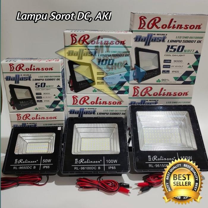 Lampu Sorot Aki LED 50 Watt,100 Watt,150 Watt/Lampu Sorot DC LED 50 W,100 W,150 W Cahaya Putih,