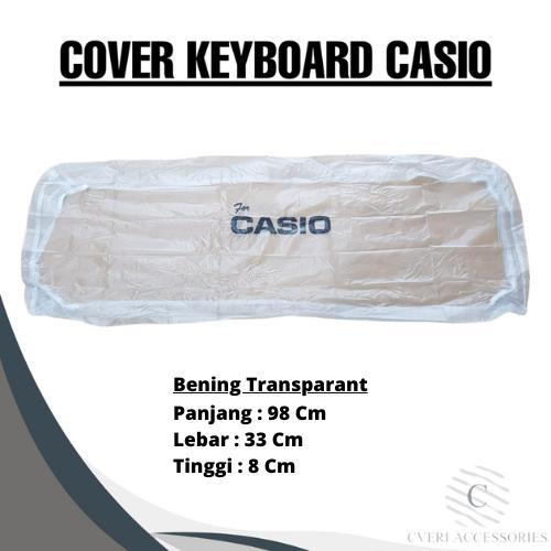 COVER KEYBOARD CASIO TRANSPARANT PENUTUP DEBU KEYBOARD CASIO