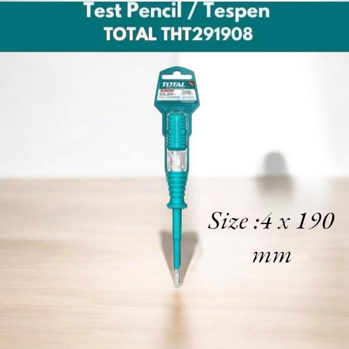 Tespen 19 cm, pensil tes 100-500V, TESPEN PENCIL TEST THT291908 TOTAL TOOLS - TESPENT TOTAL 190 mm,
