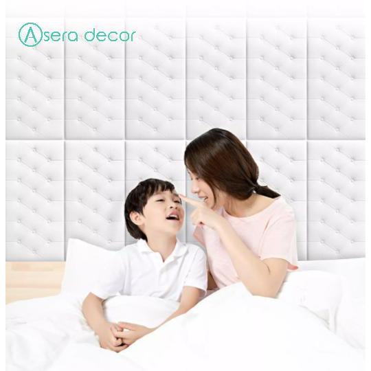 Wallpaper 3D Foam Headboard Bed Stiker / Wallfoam Headboard 70 X 35 Cm