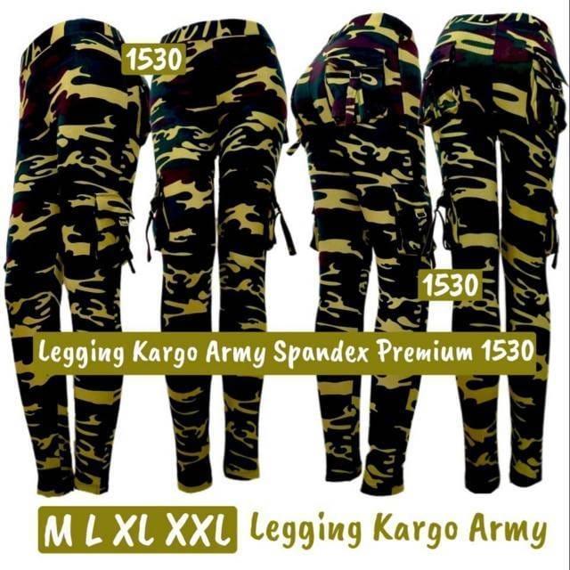 CELANA SENAM CARGO PANJANG ARMY CELANA SENAM WANITA