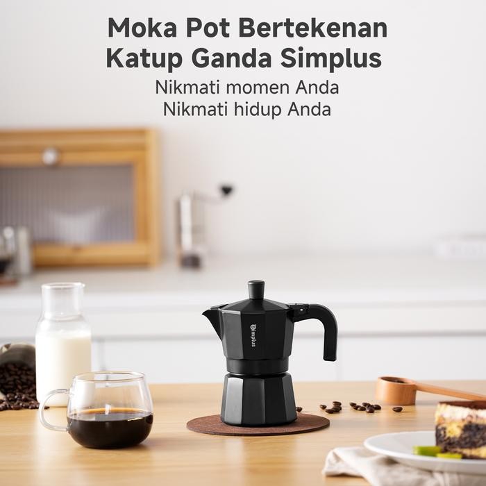 

SUPER PROMO DOUBLE SUBSIDISIMPLUS MOKA POT 100ML KATUP GANDA EKSTRAKSI BERTEKANAN MESIN KOPI ESPRESO
