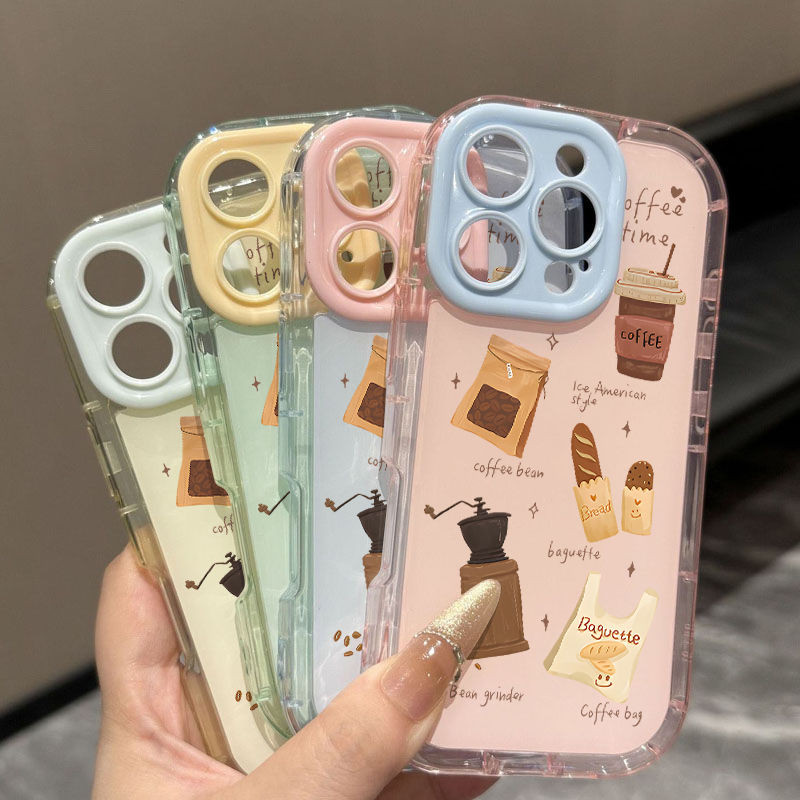 Berwarna-Warni Roti Kopi Casing Realme Note 70 Note 60 C71 Note 60X C75X C53 C75 C51 C51S 9 Pro Plus