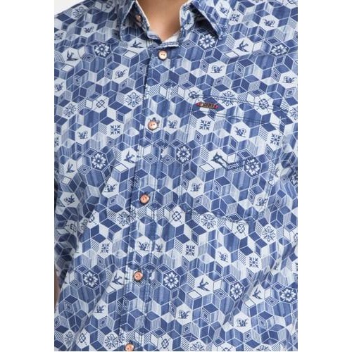 Used Jeans - Kemeja Pria Lengan Pendek Motif Print
