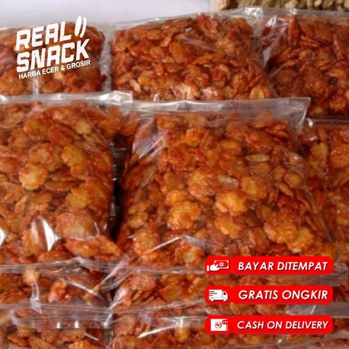 

EMPING MELINJO SUPER RASA PEDAS MANIS KEMASAN 1KG GURIH RENYAH CEMILAN SNACK