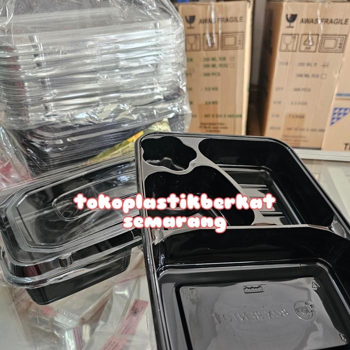 Mika bento / mika bento murah / bento hitam / bento sekat