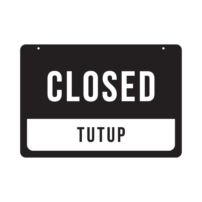 

OPEN CLOSED OPCR 02 AKRILIK RECTANGLE SIGN BOARD ACRYLIC