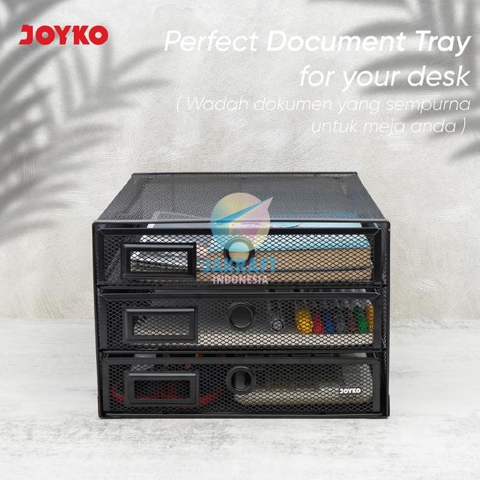 

(1 UNIT) DOCUMET TRAY LACI JARING BESAR 3 SUSUN JOYKO DT-62 A4 F4 LETTER DRAWER 3 TRAY DESK SET