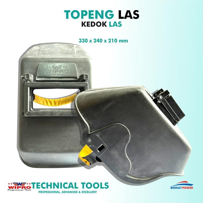 HELM LAS WIPRO KEDOK LAS TOPI HITAM MODEL PUTAR