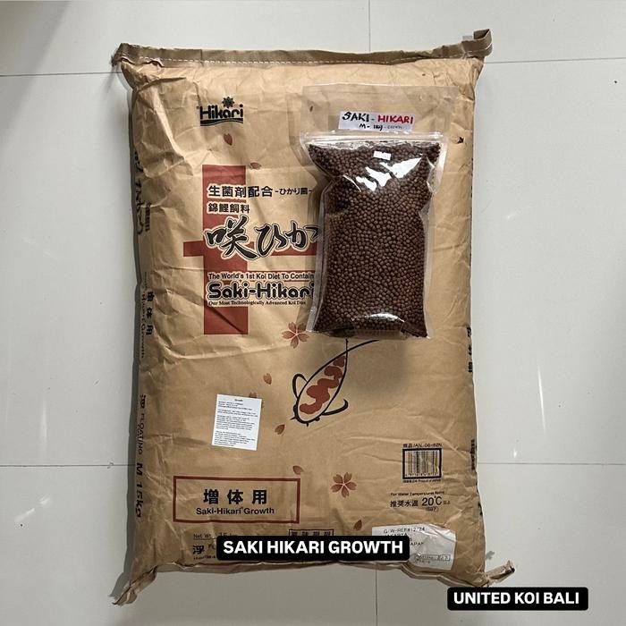 SAKI HIKARI GROWTH - REPACK 1 kg PAKAN KOI IMPORT