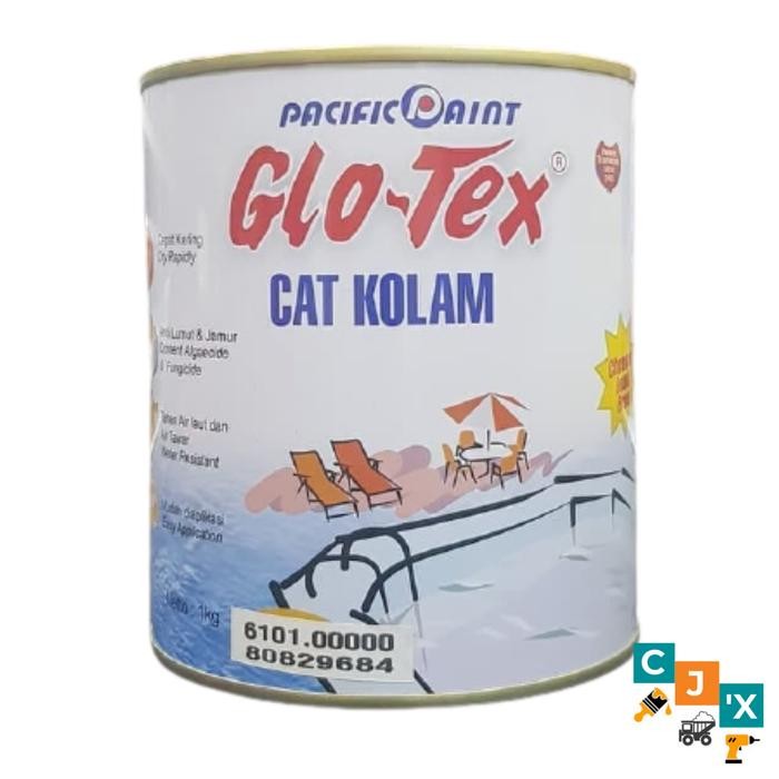 Terbaik Cat Kolam / Cat Kolam Renang / Cat Bak Air Glotex Pacific Paint 1 Kg 100% Ori