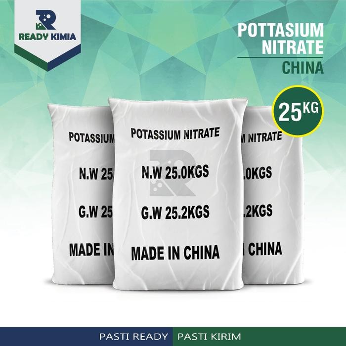 PUPUK KALIUM NITRAT / POTASSIUM NITRATE / KNO3 MURNI ASLI 25KG 1 sak 1karung Putih Tanaman