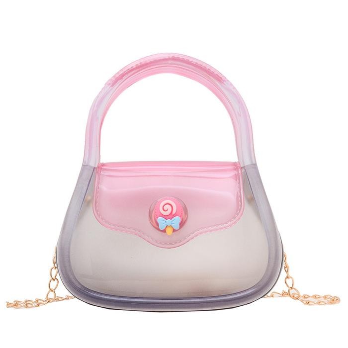 

Tas Jelly Transparan Oval/ Slingbag Jelly / Tas Mini Transparan dua warna Korea Anak perempuan Oval