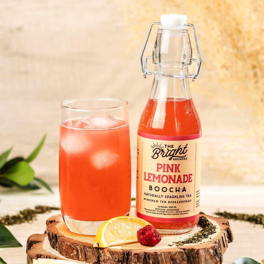 

Kombucha Berry Lemon 250 ML The Bright Brewers Teh Fermentasi Rasberi