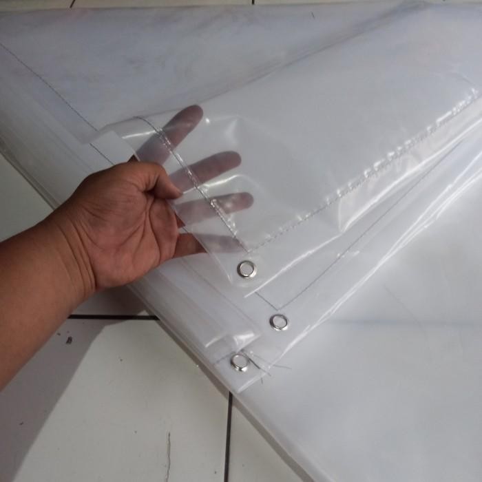 Terpal plastik bening transparan meteran