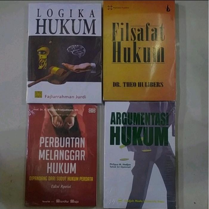 

paket 4 buku hukum logika hukum filsafat hukum argumentasi hukum perbuatan melanggar hukum