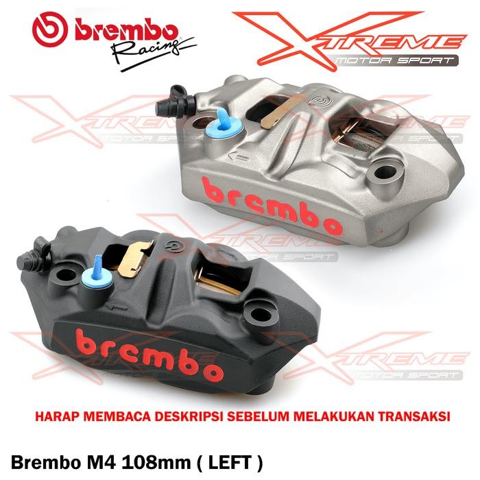 KALIPER BREMBO RADIAL MONOBLOCK M4 108 MM SEBELAH KIRI ONLY ORIGINAL BREMBO ITALY