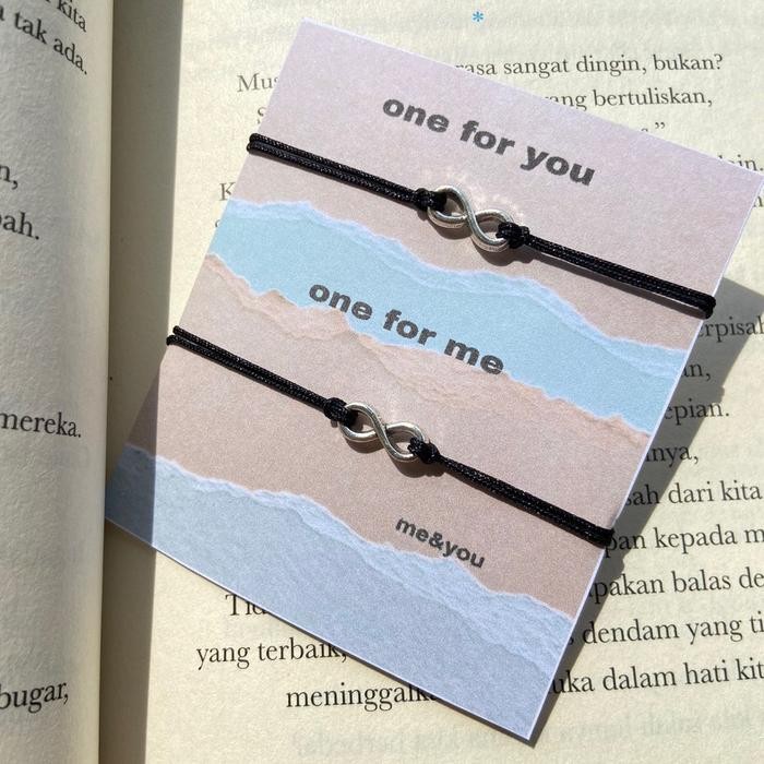 

New Gelang tali couple infinity minimalis model serut (dapat 2 gelang) Bracelets