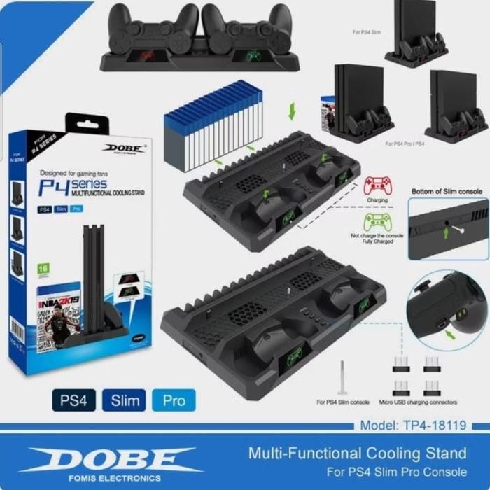 Dobe Ps4 Multifunction Cooling Stand Ps4 Tp4-18119