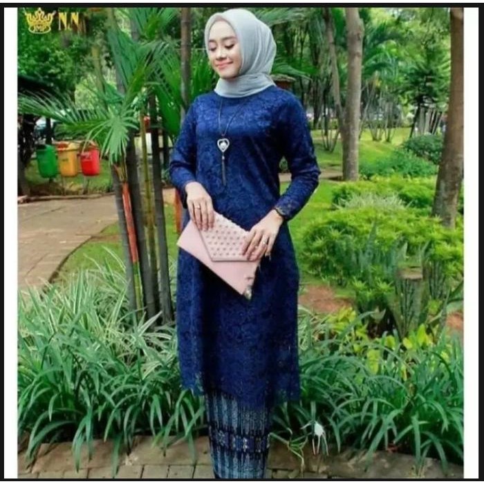 Pilihan- Setelan Kebaya Tunik Brokat Modern Atasan Tunik Kebaya Brokat Kekinian Premium Kebaya