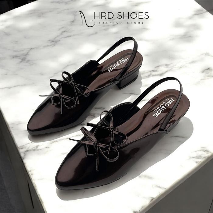 Donatello - Flatshoes Wanita Sepatu Mules Pita 3 Cm Heels Mules Pita Tali Belakang Syifa 3 Cm Hrd