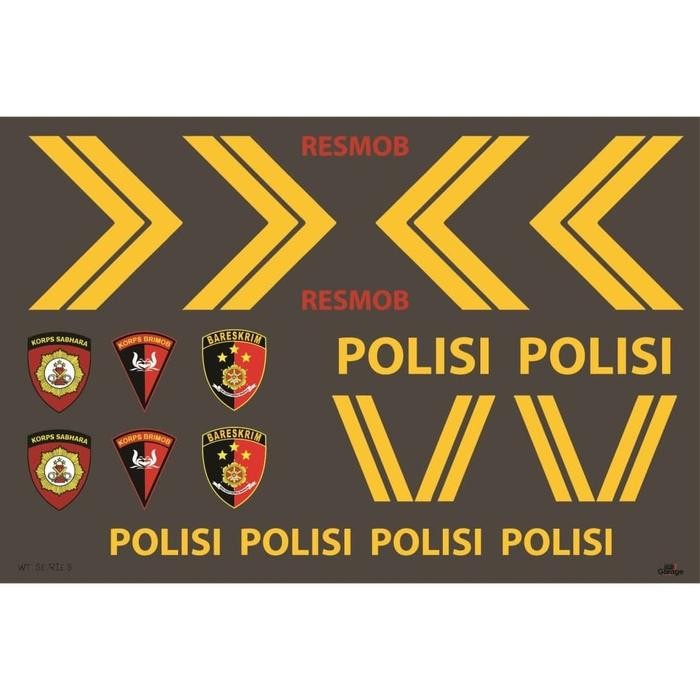 Pilihan- Termurah Decal Waterslide Skala 24 White Toner Motif Polisi