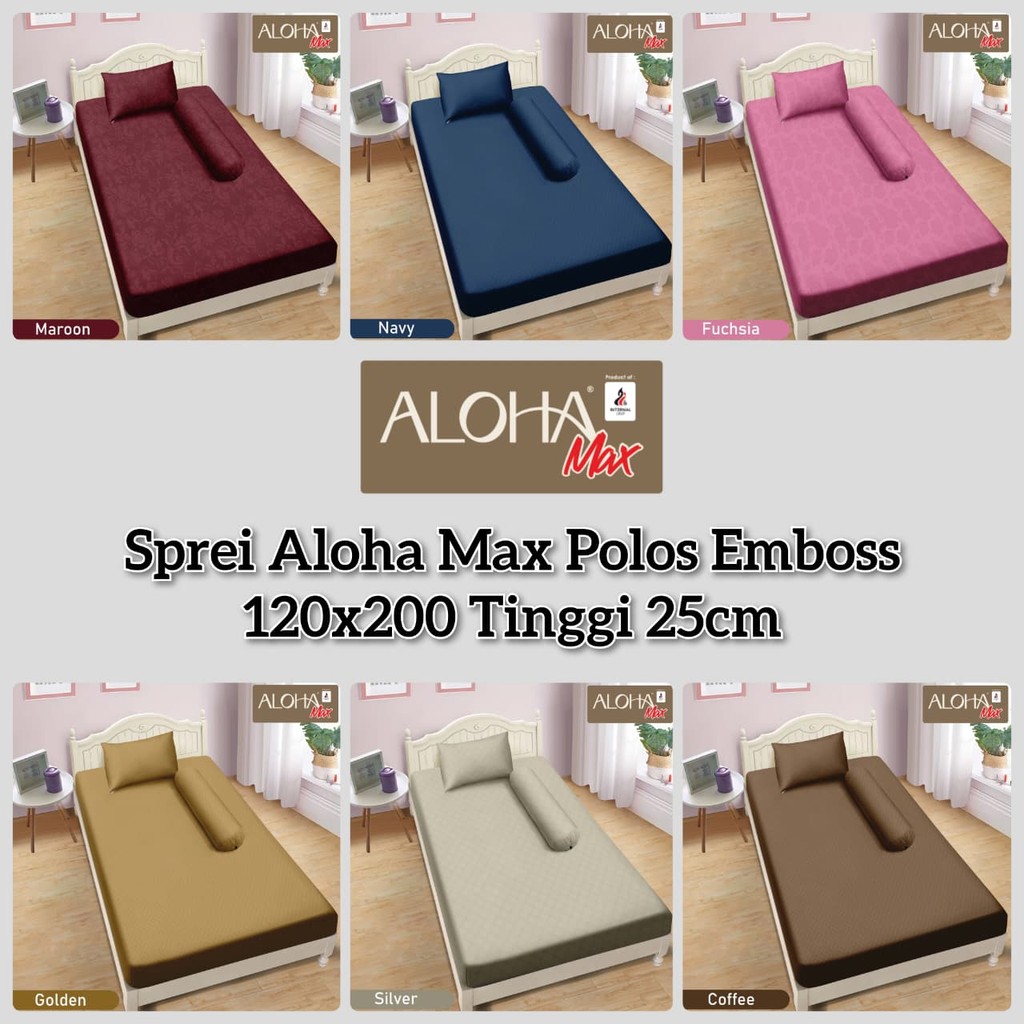 Sprei Aloha Max Polos 120x200 Tinggi 25cm