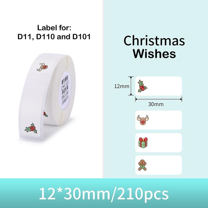 

Christmas Edition Stiker Niimbot Label Sticker Roll Refill