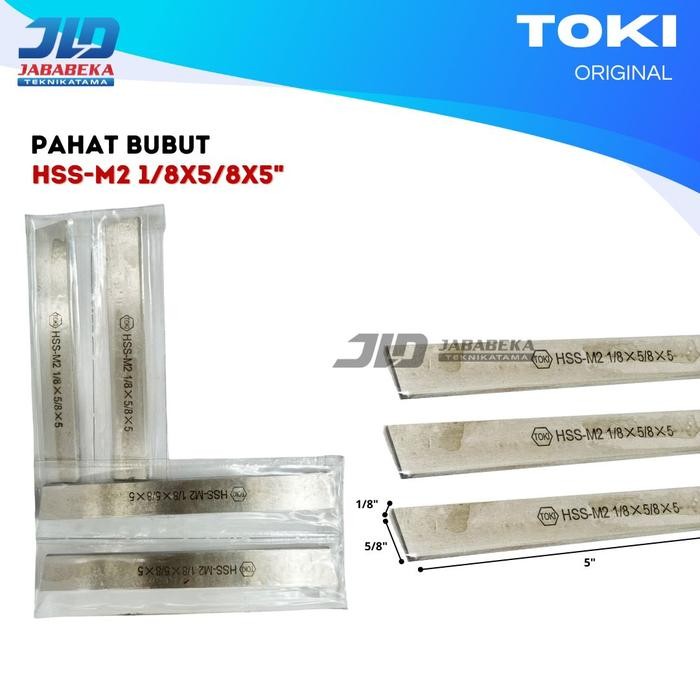 TOKI HSS-M2 1/8x5/8x5 Mata Pahat Bubut HSS M2 Merk TOKI