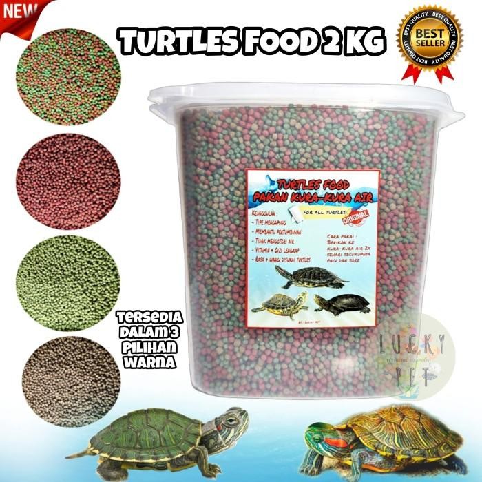 2Kg Makanan Kura Kura Air Res Brazil Ambon Dada Merah Bulus Pelet Kura