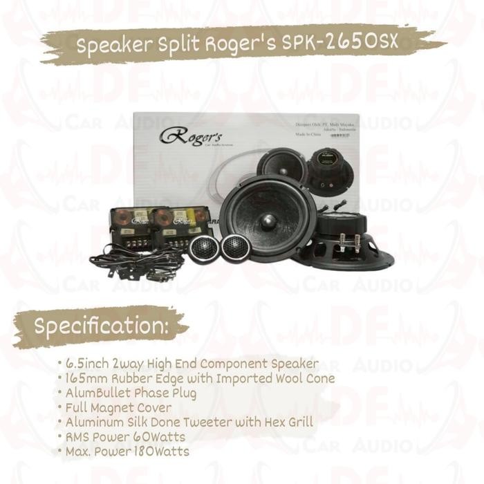 Ready Speaker Split Roger's SPK 2650SX 6.5inch