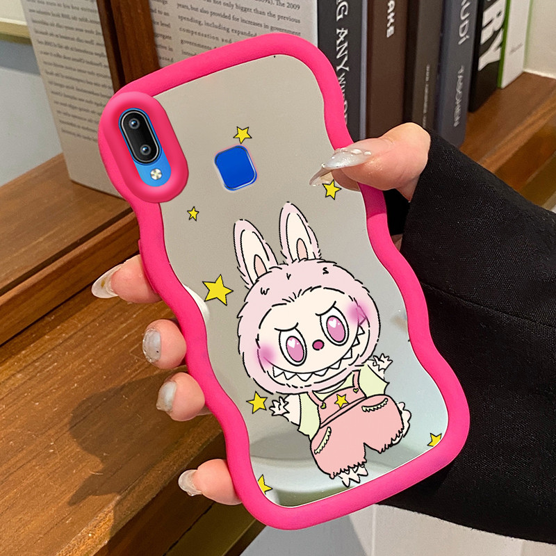 Casing Untuk VIVO Y91 Y91i Y93 Y95 Case Casing HP Pola Raksasa berbulu Kesing Kasing Macaron Mirror 